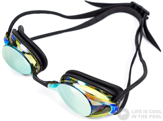 BornToSwim Freedom Mirror Swimming Goggles Nero